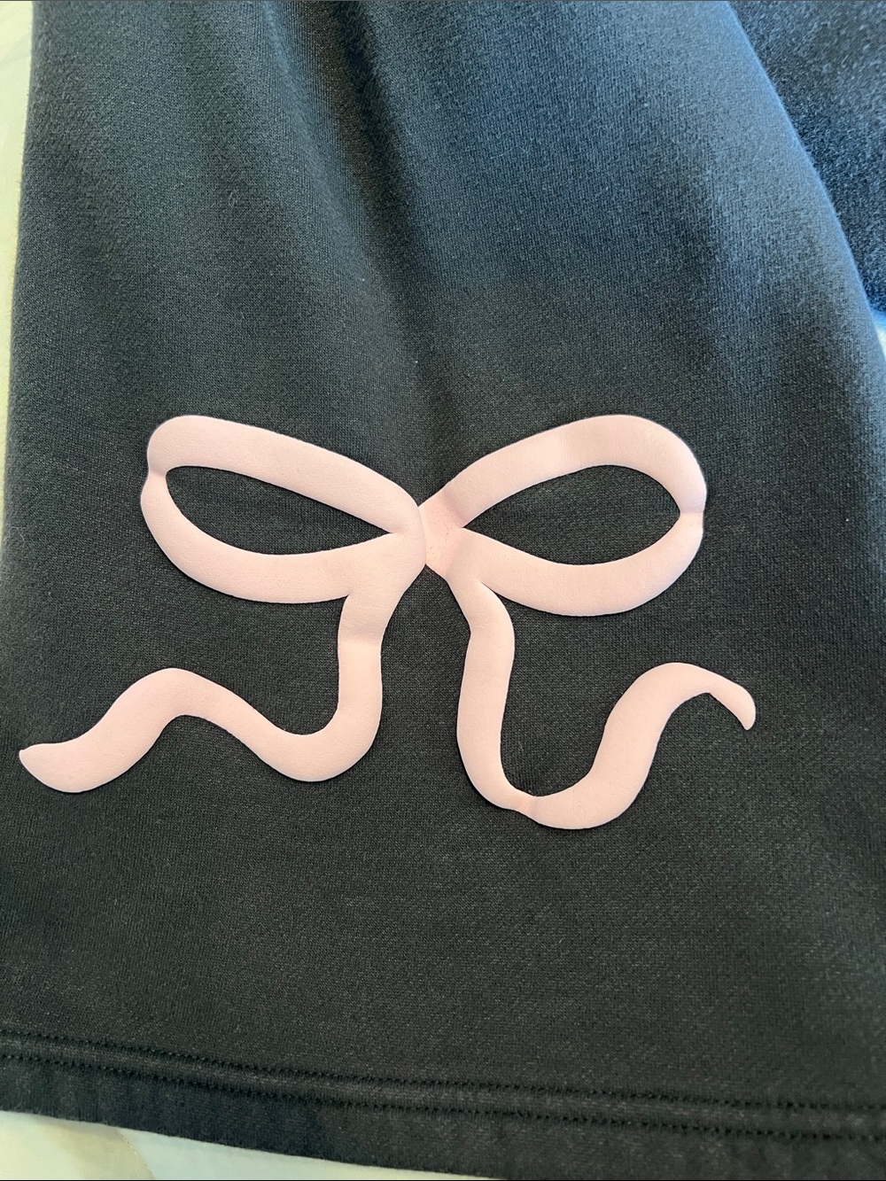 Gray Sweatpants with Pink Bow Accent - Picture 5 of 5
